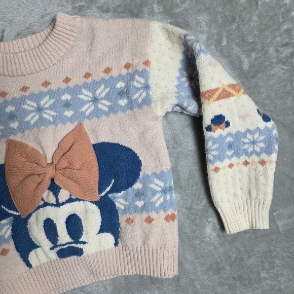 Disney Junior Minnie Intarsia Sweater Toddler Size 4T Pre-Owned - Picture 2 of 13